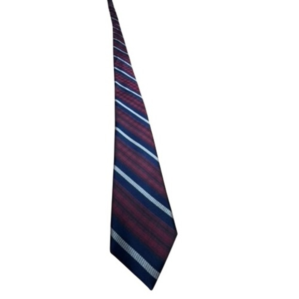 "Black Brown 1826" Silk Burgundy Blue Stripe Classic Men's Rep Tie Preppy Class - Picture 6 of 9